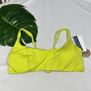 NWT $88 Isabella Rose [ DDD Cup ] Scoop Neck Bikini Top in‎ Citron Green